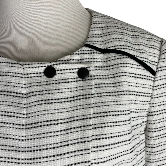 Halogen Jacket Size Large NEW White/Black Striped Woven Blazer - Picture 5 of 5